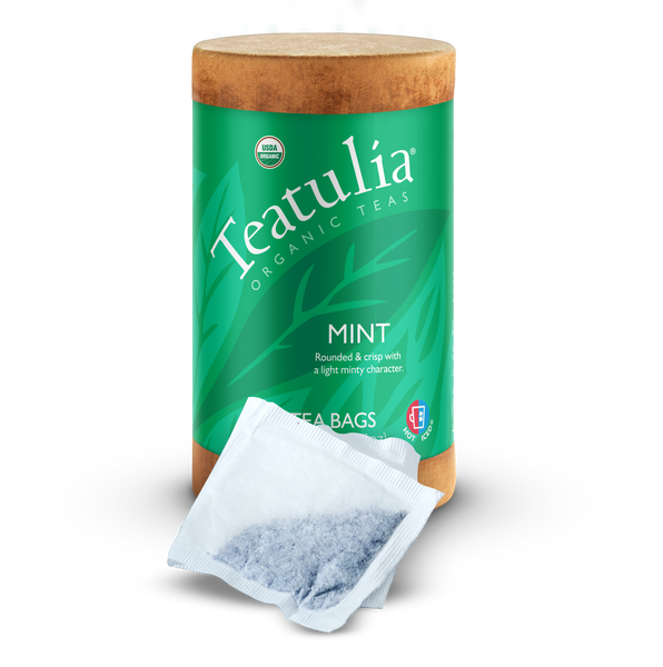 Teatulia Organic Teas - Mint Herbal Tea 30ct Organic Eco-Canister