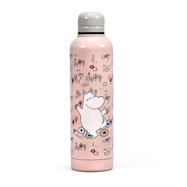 Shruti Designs - Water Bottle (Metal) 500ml - Moomin (Pink)