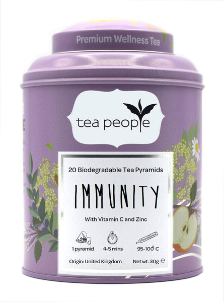 Tea People - IMMUNITY - 20 Pyramid Tin Caddy