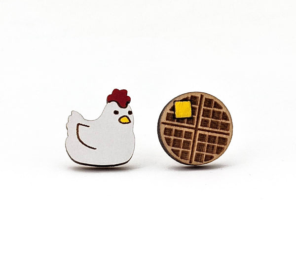 Unpossible Cuts - Chicken and Waffles Earrings