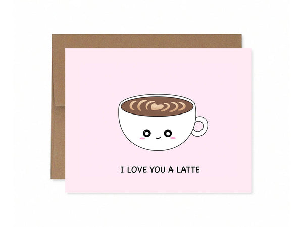 Angel + Hare - I Love You A Latte Greeting Card
