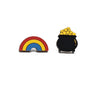 Unpossible Cuts - Rainbow and Pot of Gold Earrings St Patrick's Day