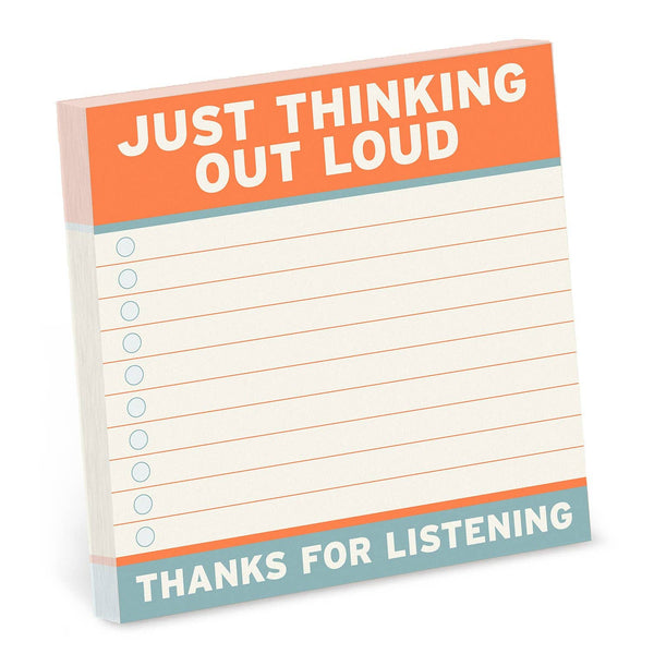 Knock Knock - Thinking Out Loud Large Sticky Notes (4 x 4-inches)