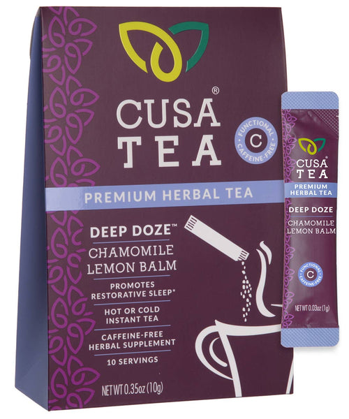 Cusa Tea and Coffee - Deep Doze Instant Herbal Tea Box