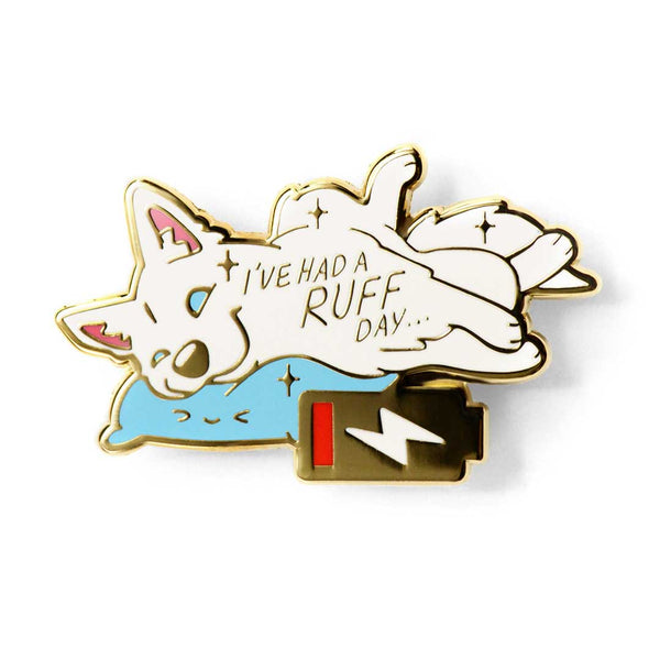 Flair Fighter - "I've Had a Ruff Day" Husky Enamel Pin