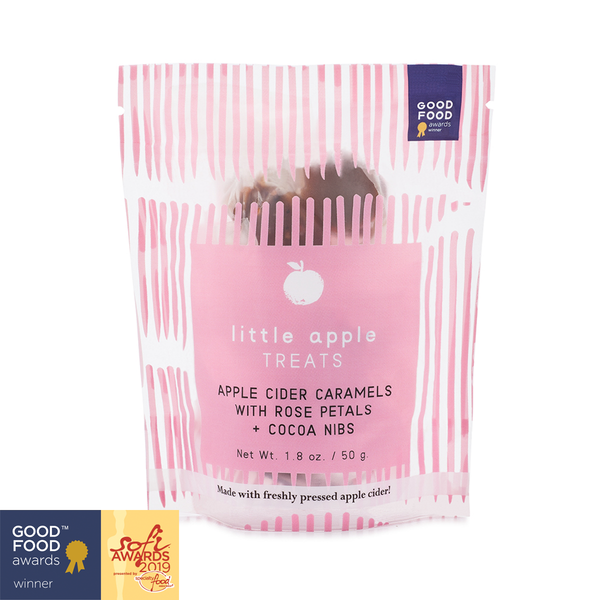 Little Apple Treats - Rose Petals + Cocoa Nibs Caramel Treat Pack