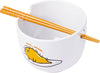 Silver Buffalo - Sanrio Gudetama Nissin Ceramic Ramen Bowl with Ch
