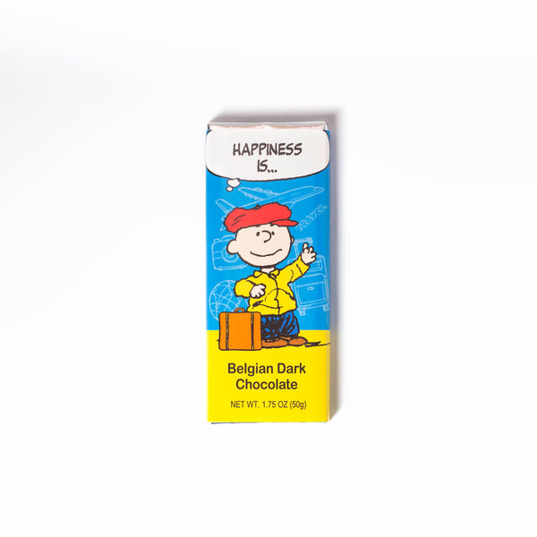 Astor Chocolate Corp. - Peanuts Travel 1.75Oz Charlie Brown Dark Chocolate Bar