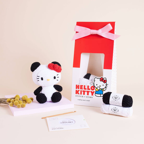 Stitch & Story - Hello Kitty Panda Amigurumi Crochet Kit