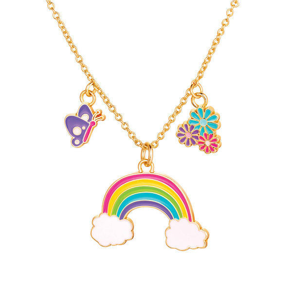 Girl Nation - Charming Whimsy Necklace- Cloud Luvs Rainbow