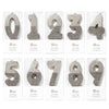 Talking Tables - WE HEART BIRTHDAYS SILVER NUMBER CANDLE STARTER PACK