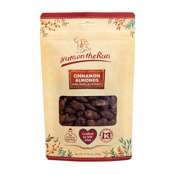 Nuts On The Run - Cinnamon Almonds with Pure Vanilla
