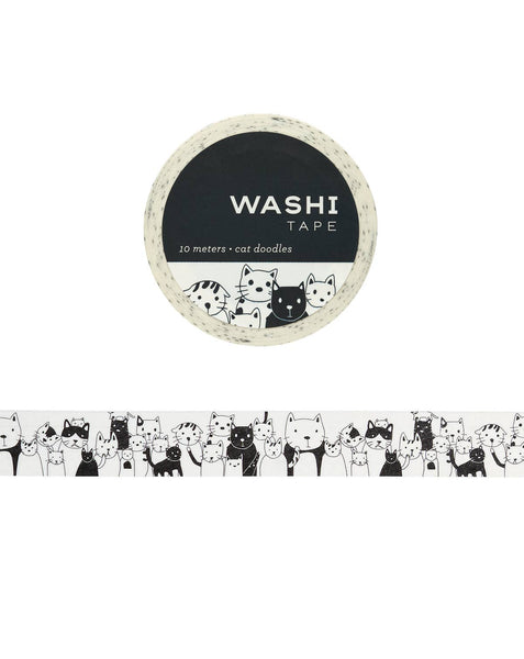 Girl of All Work - Cat Doodles Washi Tape