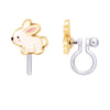 Girl Nation - CLIP ON Cutie Earrings- Glitter Rabbit